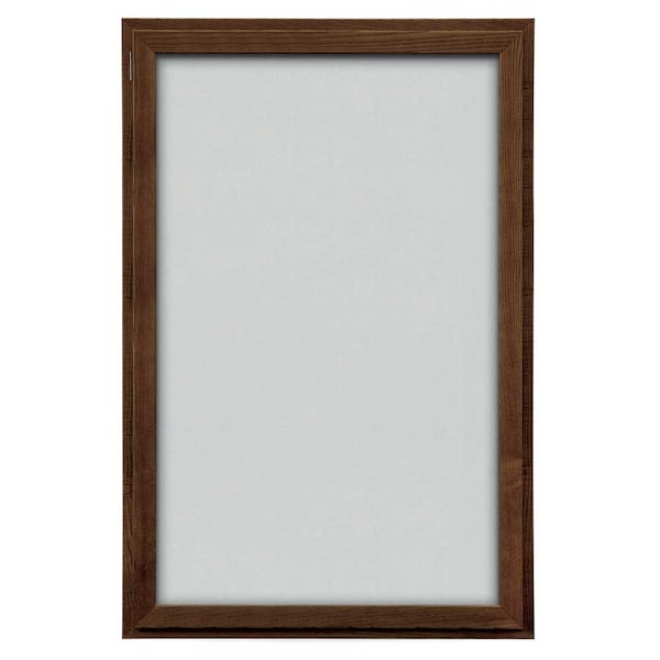 Indoor Enclosed Combo Board, 72"x36", Satin Frame/Green & Cloud